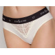 Трусики с широкой резинкой и кружевом Passion PS001 PANTIES ecru, size S