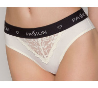 Трусики с широкой резинкой и кружевом Passion PS001 PANTIES ecru, size L