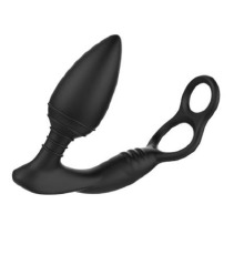 Анальная вибропробка Nexus SIMUL8 Plug Edition с эрекционным кольцом, 2 мотора, макс. диаметр 4см