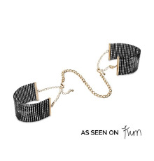 Наручники Bijoux Indiscrets Desir Metallique Handcuffs - Black, металлические, стильные браслеты
