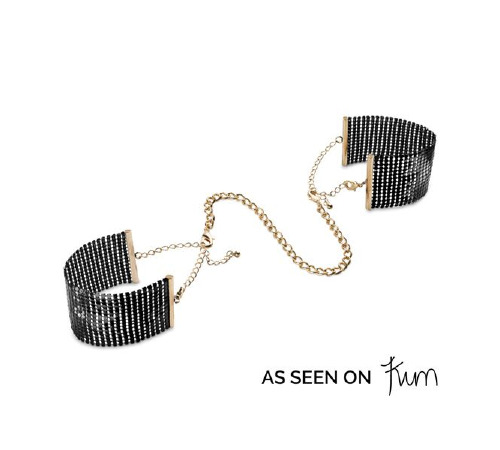 Наручники Bijoux Indiscrets Desir Metallique Handcuffs - Black, металлические, стильные браслеты