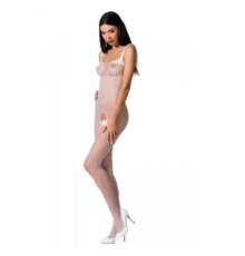Бодистокинг Passion BS071 white, комбинезон на бретелях