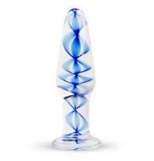 Стеклянная анальная пробка с внутренней спиралью Gildo Glass Buttplug No. 23