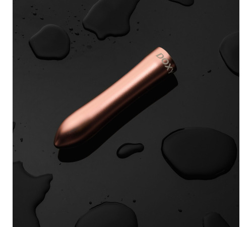 Мощная вибропуля DOXY ROSE GOLD в металлическом кейсе, ультрагладкая, 7 режимов