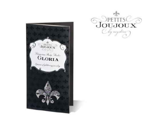 Пэстис из кристаллов Petits Joujoux Gloria set of 2 - Black/Purple, украшение на грудь