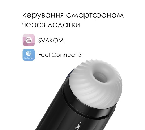 Інтерактивний смарт-мастурбатор із вібрацією та посмоктуванням Svakom Sam Neo