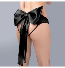 Сексуальные трусики Сюрприз Бант со шлейфом и  вырезом