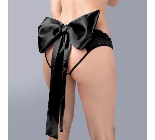 Сексуальні трусики Сюрприз Бант зі шлейфом і вирізом