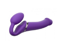 Безремінний страпон з вібрацією Strap-On-Me Vibrating Violet L, діам. 3,7 см, пульт ДК, регульований