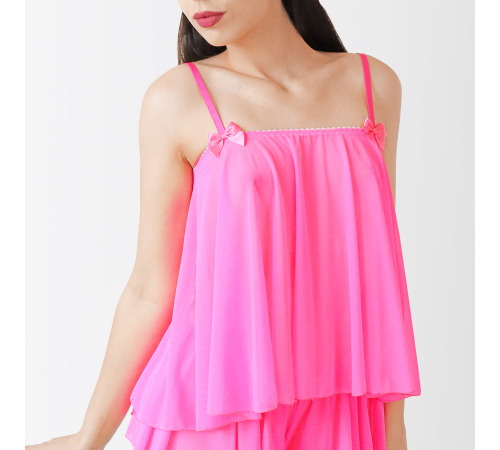 Легка та повітряна піжама Baby girl, розмір L-2XL, колір Рожевий