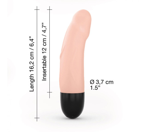 Вибратор Dorcel Real Vibration S Flesh 2.0, диам 3,7см, перезаряжаемый, для точки G