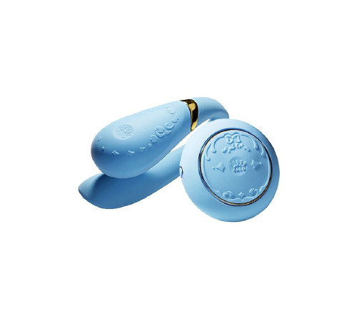 Смартвібратор для пар Zalo Fanfan set Royal Blue, пульт ДК