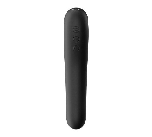 Вакуумный стимулятор с вибрацией Satisfyer Dual Kiss Black