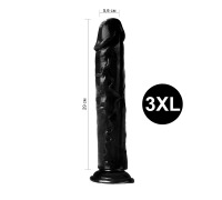 Гелевый реалистичный фаллоимитато Denis размер 3XL, Длина 29 см, Диаметр 5,6 см, Черный