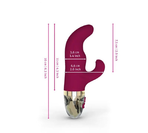 Вибратор-кролик Mystim Hop Hop Bob Fuchsia, мощный мотор, 8 режимов