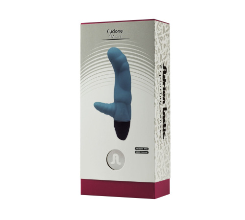 Вибратор рельефный Adrien Lastic Cyclone Blue со стимуляцией точки G, два мотора