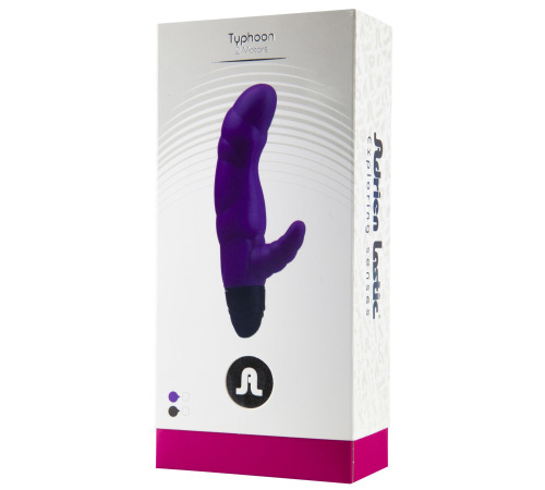 Вібратор рельєфний Adrien Lastic Typhoon Purple зі стимуляцією точки G, два мотора