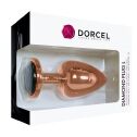 Металлическая анальная пробка с украшением в виде кристалла Dorcel - Diamond Plug Rose Gold S
