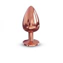 Металлическая анальная пробка с украшением в виде кристалла Dorcel - Diamond Plug Rose Gold S