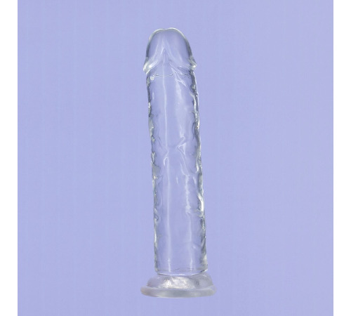 Прозрачный фаллоимитатор на присоске ADDICTION Vertical Dong 7″, вибропуля в подарок