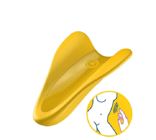 Вібратор ергономічної форми на палець Satisfyer High Fly Yellow