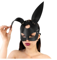 Кожаная маска Зайки Art of Sex - Bunny mask, цвет Черный