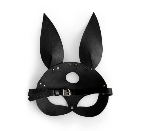 Кожаная маска Зайки Art of Sex - Bunny mask, цвет Черный