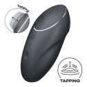 Вибростимулятор-пульсатор Satisfyer Tap & Climax 1 Grey, эффект постукивания пальцем, 2 мотора