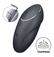 Вибростимулятор-пульсатор Satisfyer Tap & Climax 1 Grey, эффект постукивания пальцем, 2 мотора