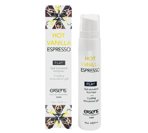 Стимулюючий гель EXSENS Kissable Hot Vanilla Espresso 15мл можна для поцілунків, охолоджуючий