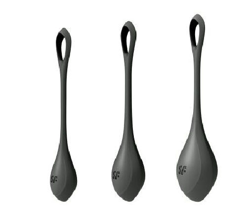 Набір йоні намистин Satisfyer Yoni Power 2 Black, діаметр 2-2,5-3см, маса 22-44-73 г