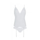 Корсет Passion Ursula Corset white XXL/XXXL, с пажами, трусики с ажурным декором и открытым шагом