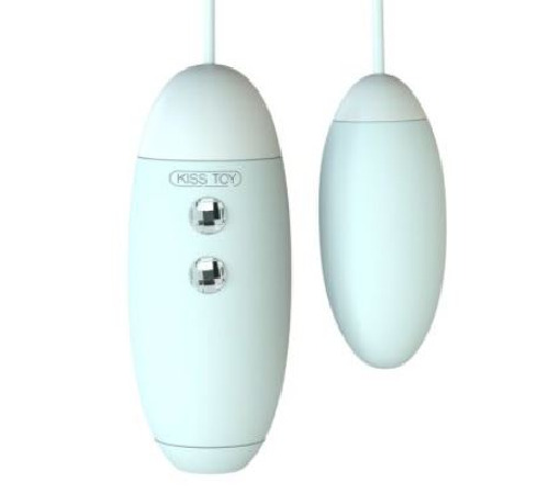 Вакуумный стимулятор с виброяйцом 2-в-1 KISTOY Miss VV Cyan