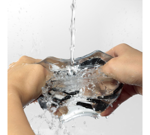 Мастурбатор Tenga Crysta Leaf, унікальний рельєф, стимулювальні пелюстки, прозорий матеріал