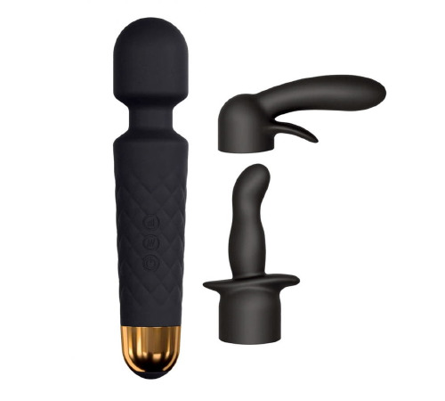 Минивибромассажер Dorcel Kit Wanderful с насадками (анальная и вагинальная), водонепрницаемый