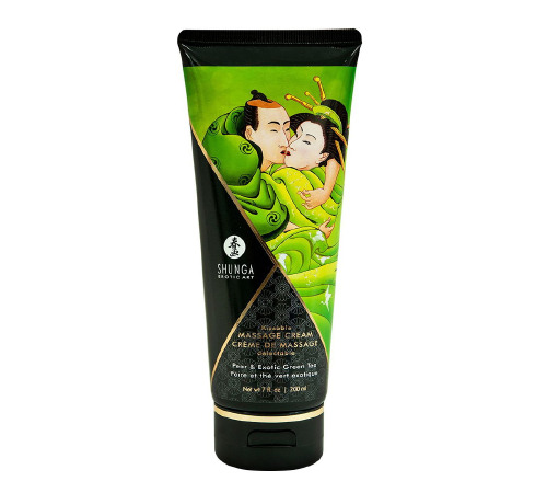 Їстівний масажний крем Shunga Kissable Massage Cream – Pear & Exotic Green Tea (200 мл)