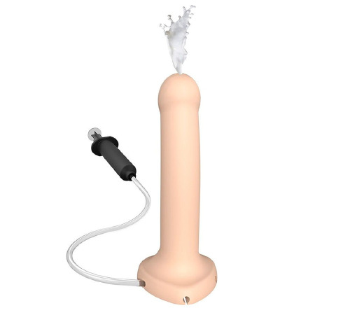 Кончающий фаллоимитатор Strap-On-Me Dildo Cum Flesh, диаметр 3,6см, силикон, насадка для страпона