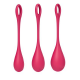 Набір йоні намистин Satisfyer Yoni Power 1 Red, діаметр 2-2,5-3см, вага 22-46-74г