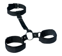 Ошейник с наручниками Sex and Mischief Shadow Neck & Wrist Restraint, для рук и ног, тканевый