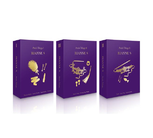 Романтический подарочный набор RIANNE S Ana's Trilogy Set II: пробка 2,7 см, лассо для сосков, маска