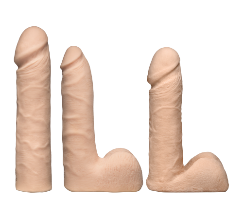 Набір для страпона Doc Johnson Vac-U-Lock Dual Density UltraSKYN Set, діаметр 3×4,5см