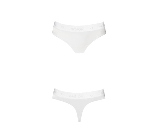 Трусики-бразилиана из хлопка Passion PS005 PANTIES white, size XL