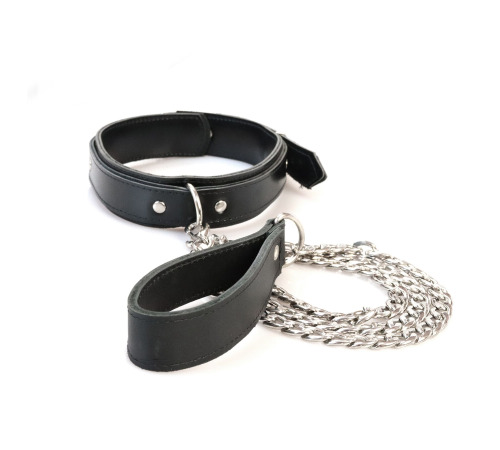 Ошейник c поводком из экокожи Art of Sex - Emoji Collar with Leash