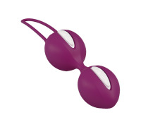 Вагинальные шарики Fun Factory SMARTBALLS DUO, бордово-белые, 2 шт, диаметр 3,2 и 3,6 см