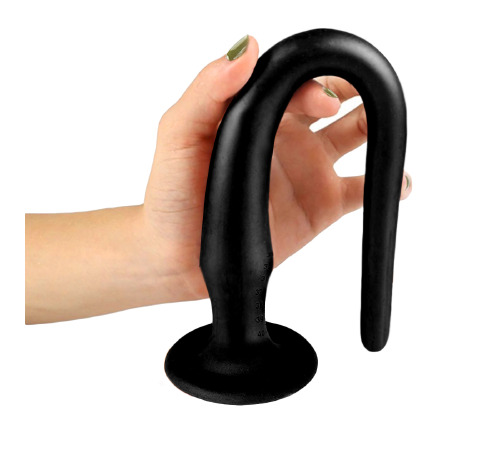 Силіконова анальна пробка довга, чорна, 40 см