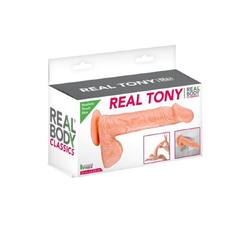 Фаллоимитатор Real Body - Real Tony Flash, TPE, диаметр 3,5см