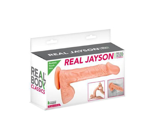 Фаллоимитатор Real Body - Real Jayson Flesh, TPE, диаметр 4см