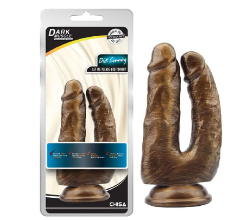 Фалоімітатор подвійний реалістичний на присосці Chisa Золото