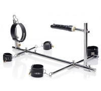 Конструкція для фіксації з фалоімітатором Imprisoned Metal Stockade with Dildo