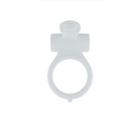 Ерекційне кільце Dorcel Power Clit White PHOSPHO з вібрацією, біле, світиться в темряві